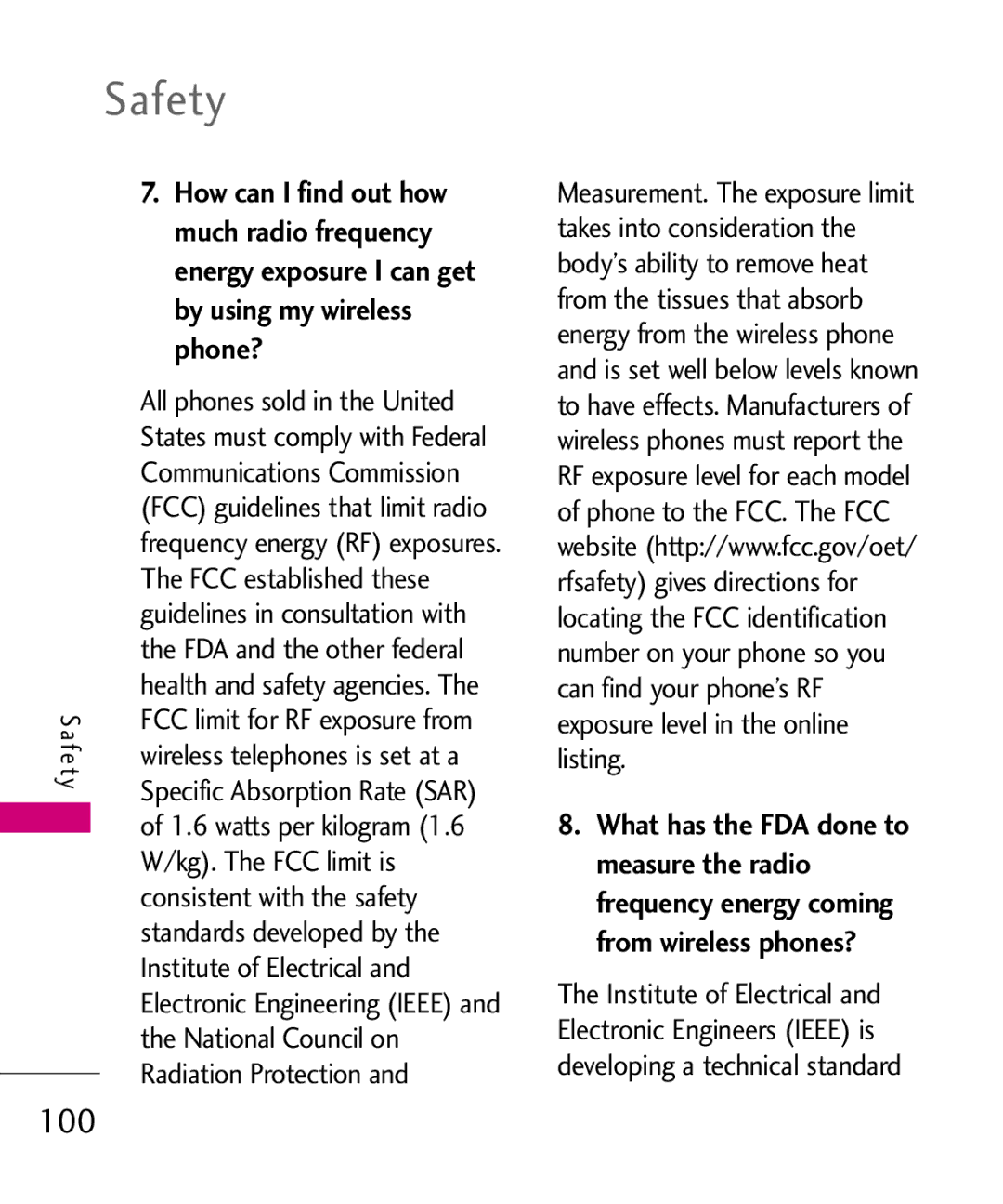 LG Electronics MMBB0386201 All phones sold in the United, FCC established these, Kg. The FCC limit is, National Council on 