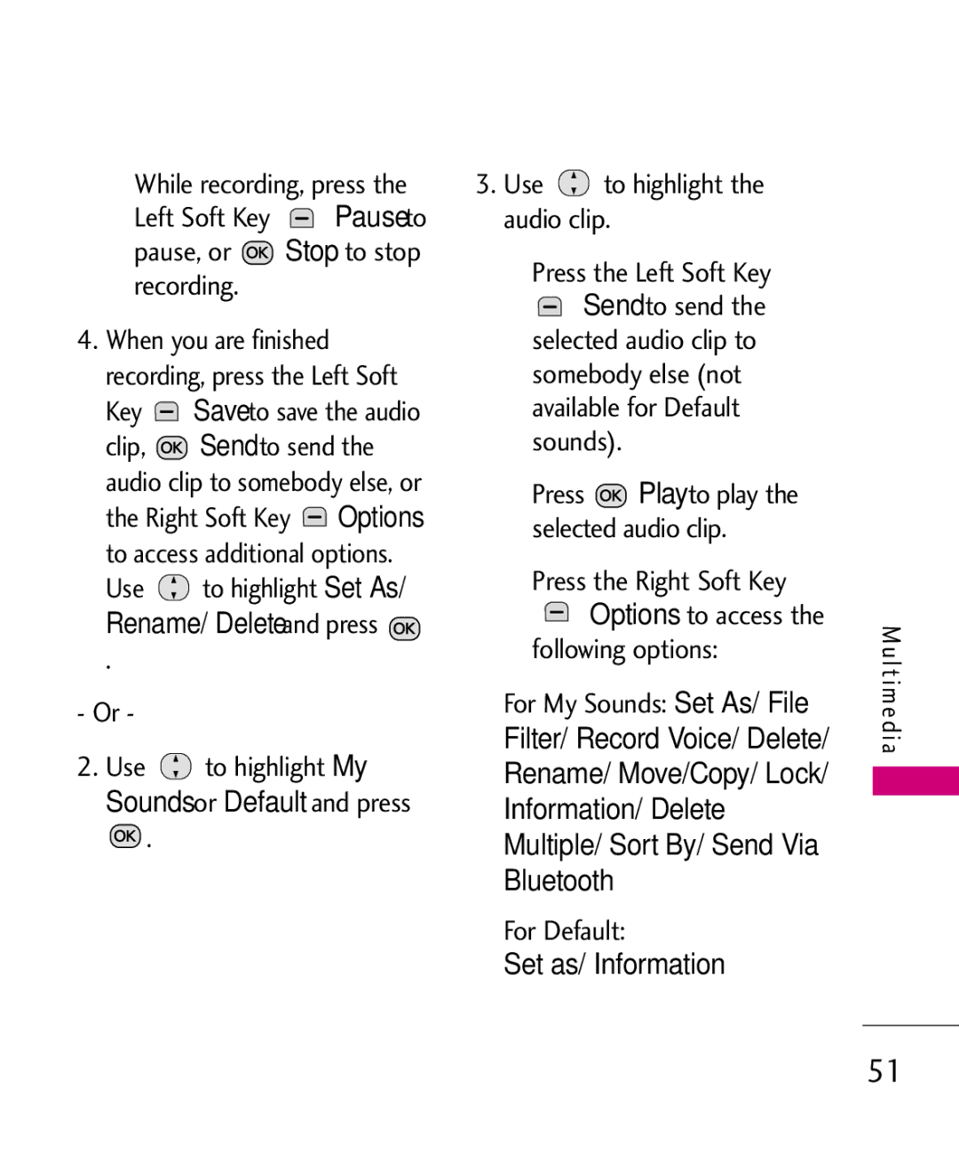 LG Electronics MMBB0386201 manual Set as/ Information, For Default 