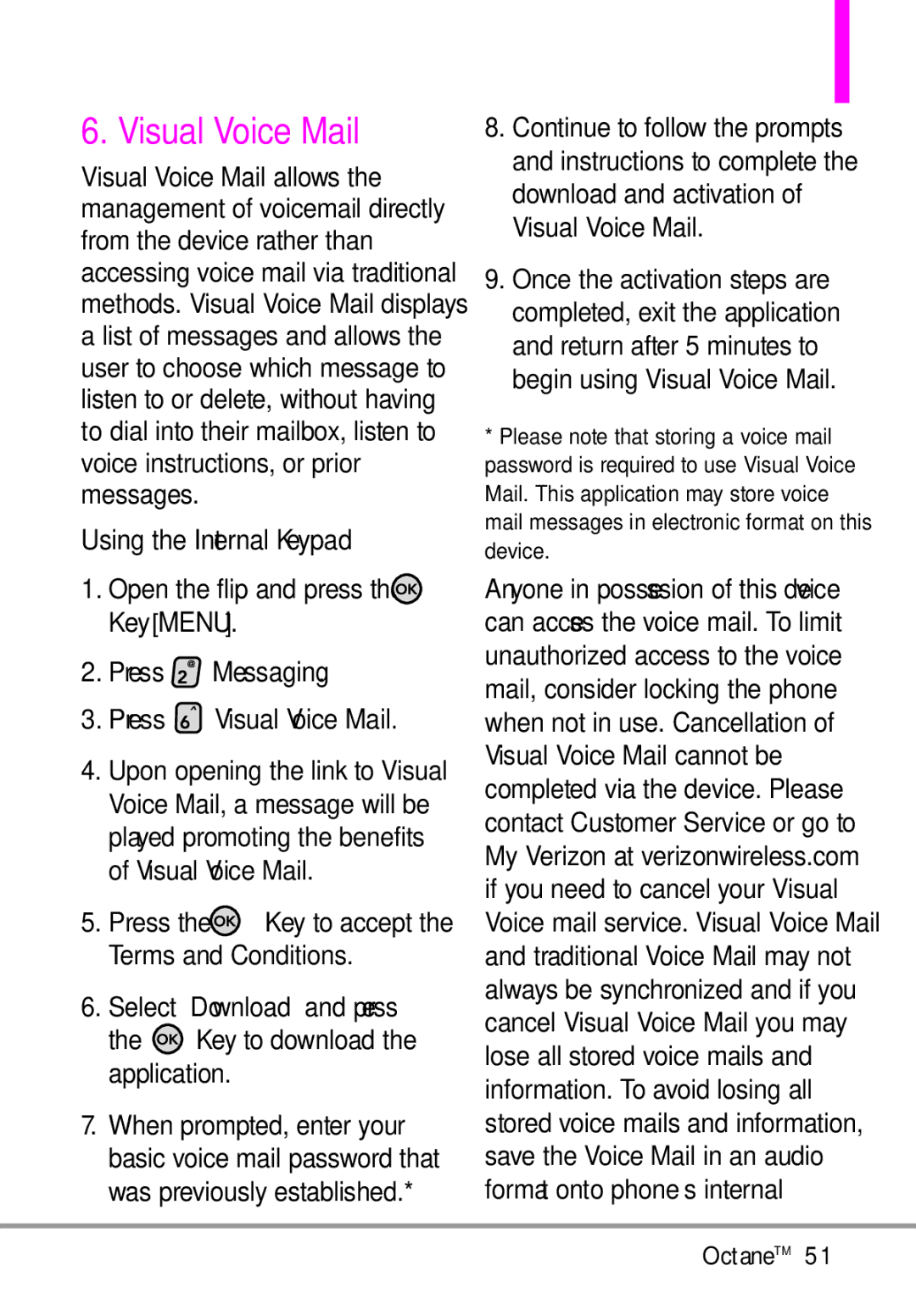 LG Electronics MMBB0392701 manual Visual Voice Mail 