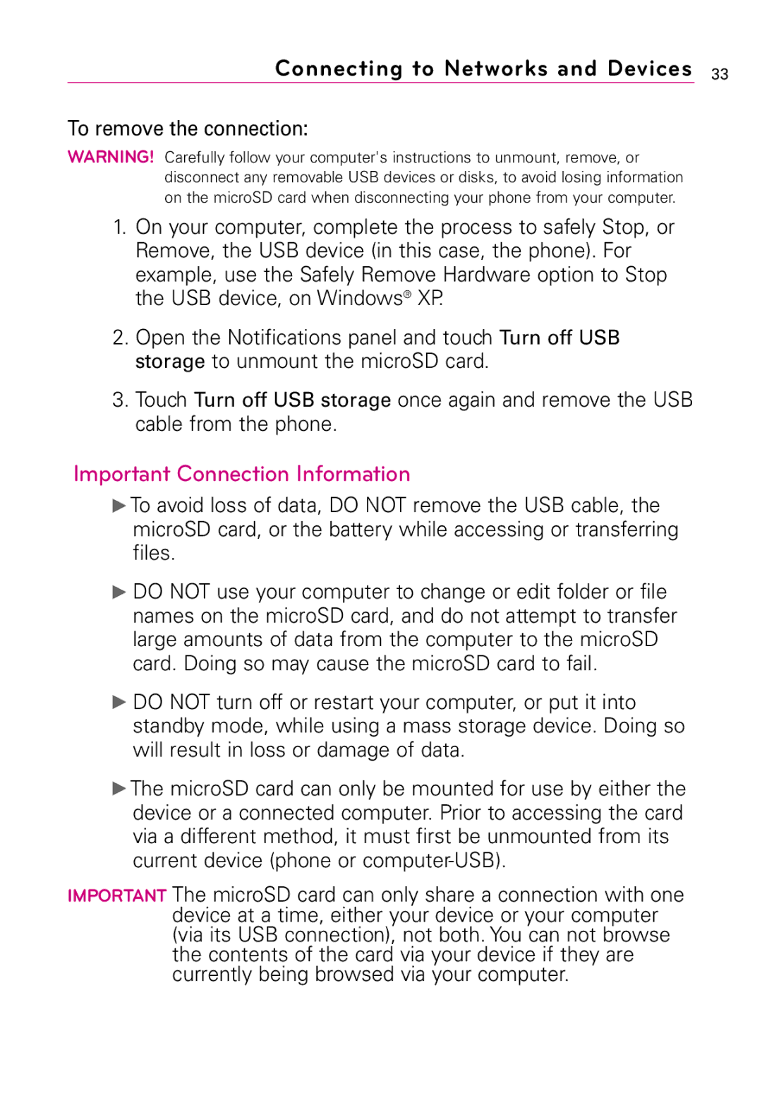 LG Electronics MMBB0394701 manual Important Connection Information 