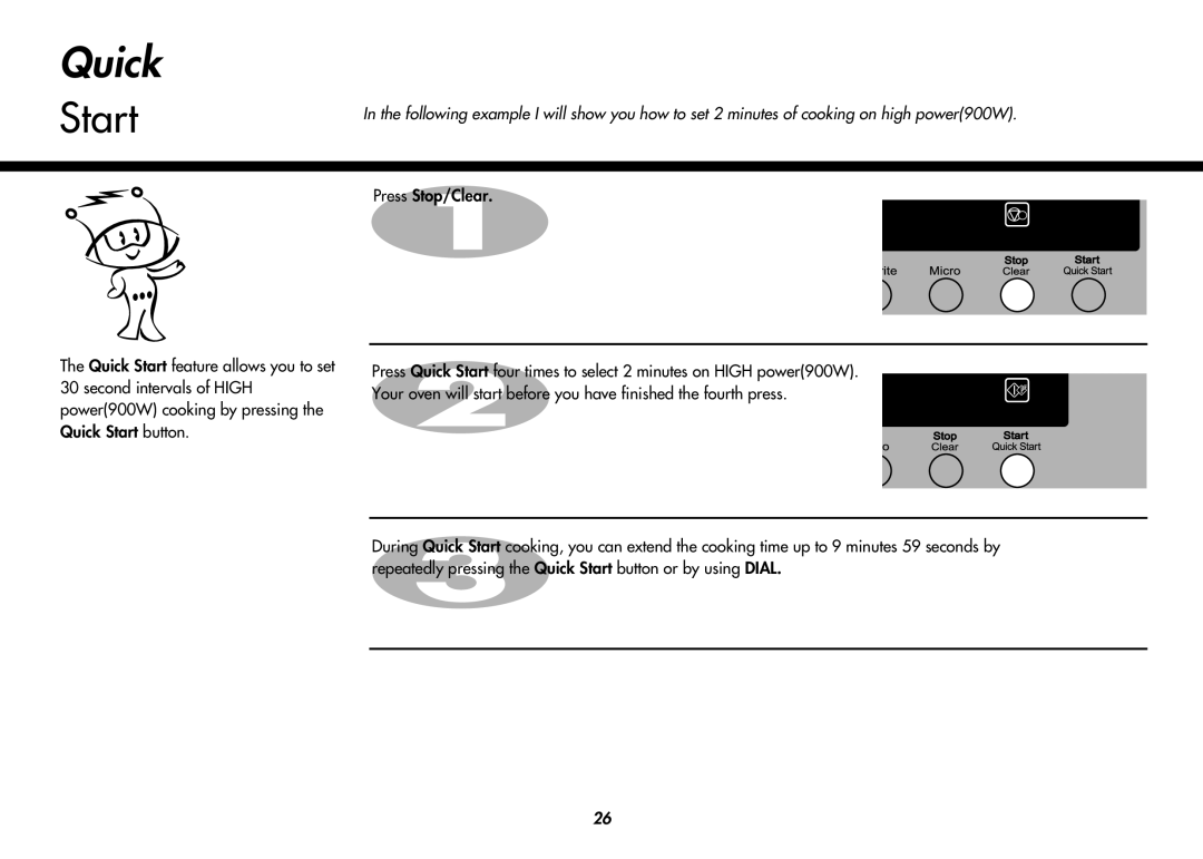 LG Electronics MP-9483SLA owner manual Quick, Start 