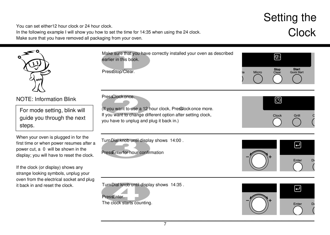 LG Electronics MP-9483SLA owner manual Setting, Clock 