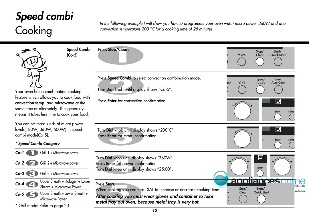 LG Electronics MP9489SB, MP-9485SA owner manual Speed Combi Co-5 