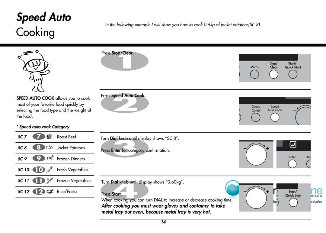 LG Electronics MP9489SB, MP-9485SA owner manual Rice/Pasta 