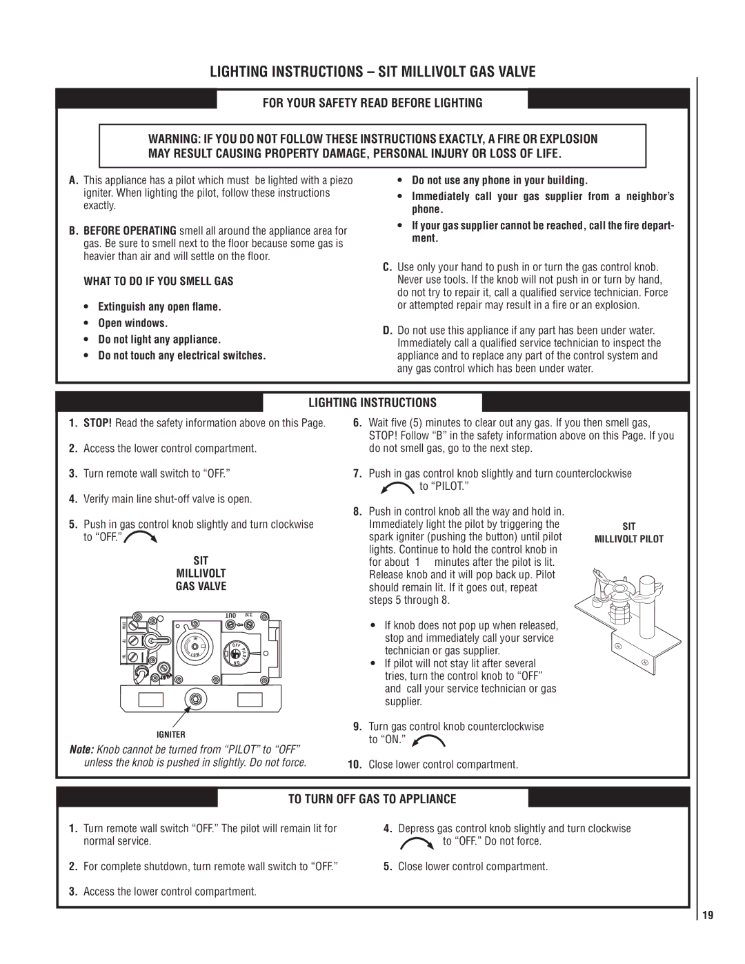 LG Electronics MPB3328CNE To Turn OFF GAS to Appliance, What to do if YOU Smell GAS, Access the lower control compartment 