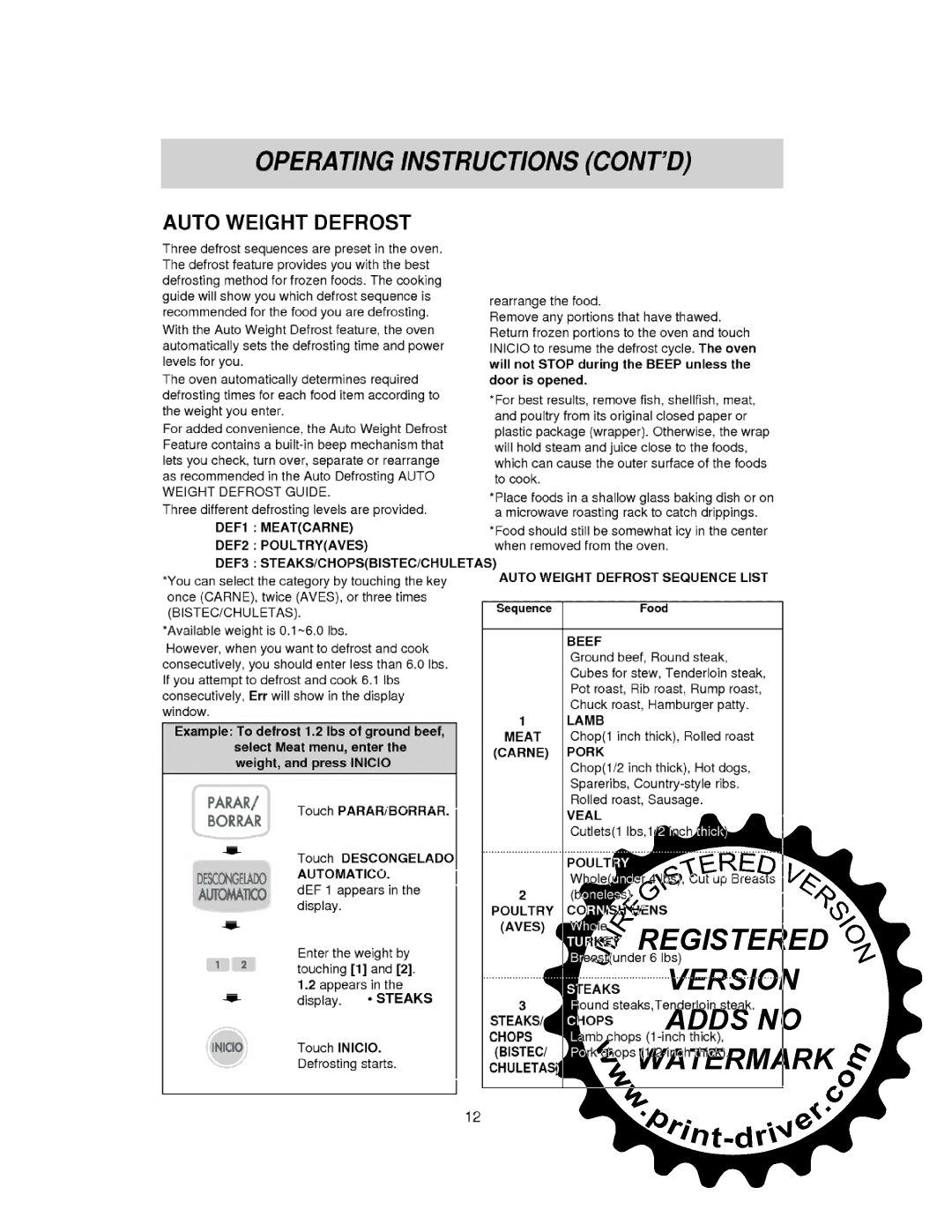 LG Electronics MS-0745V manual 