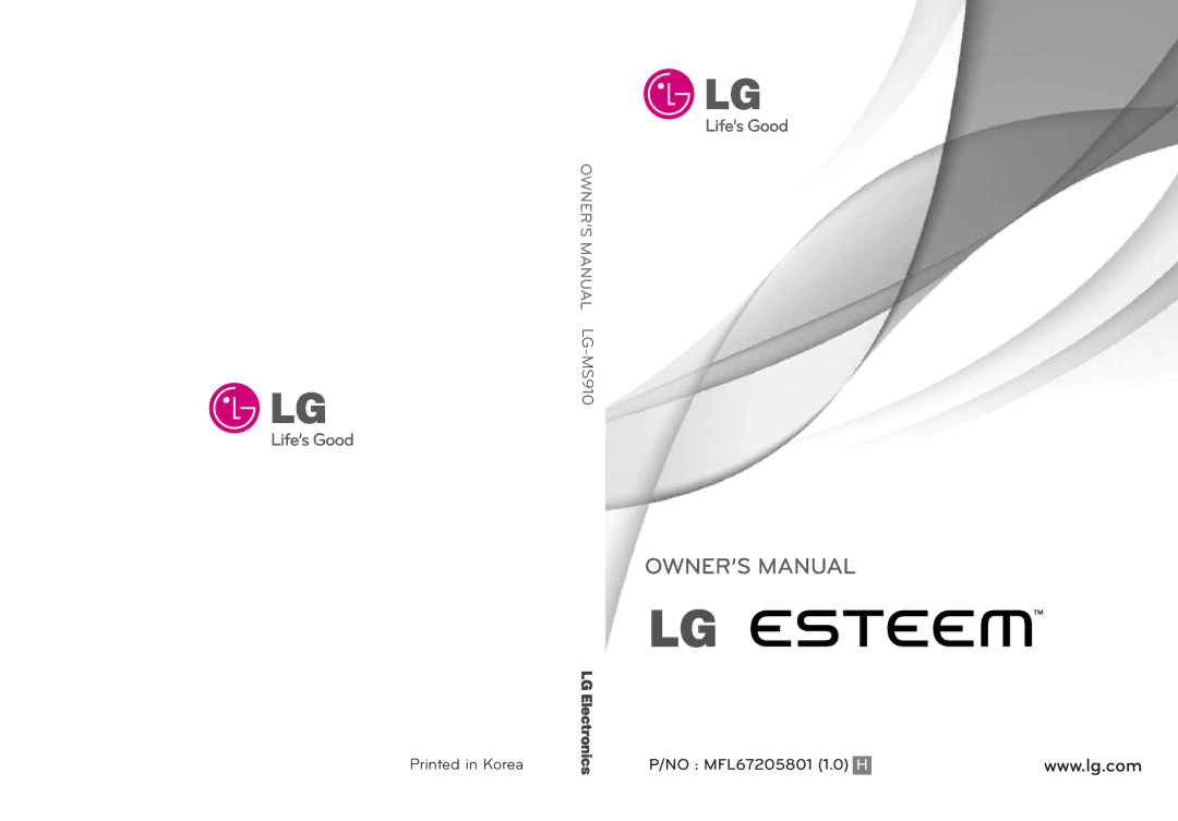 LG Electronics manual LG-MS910 