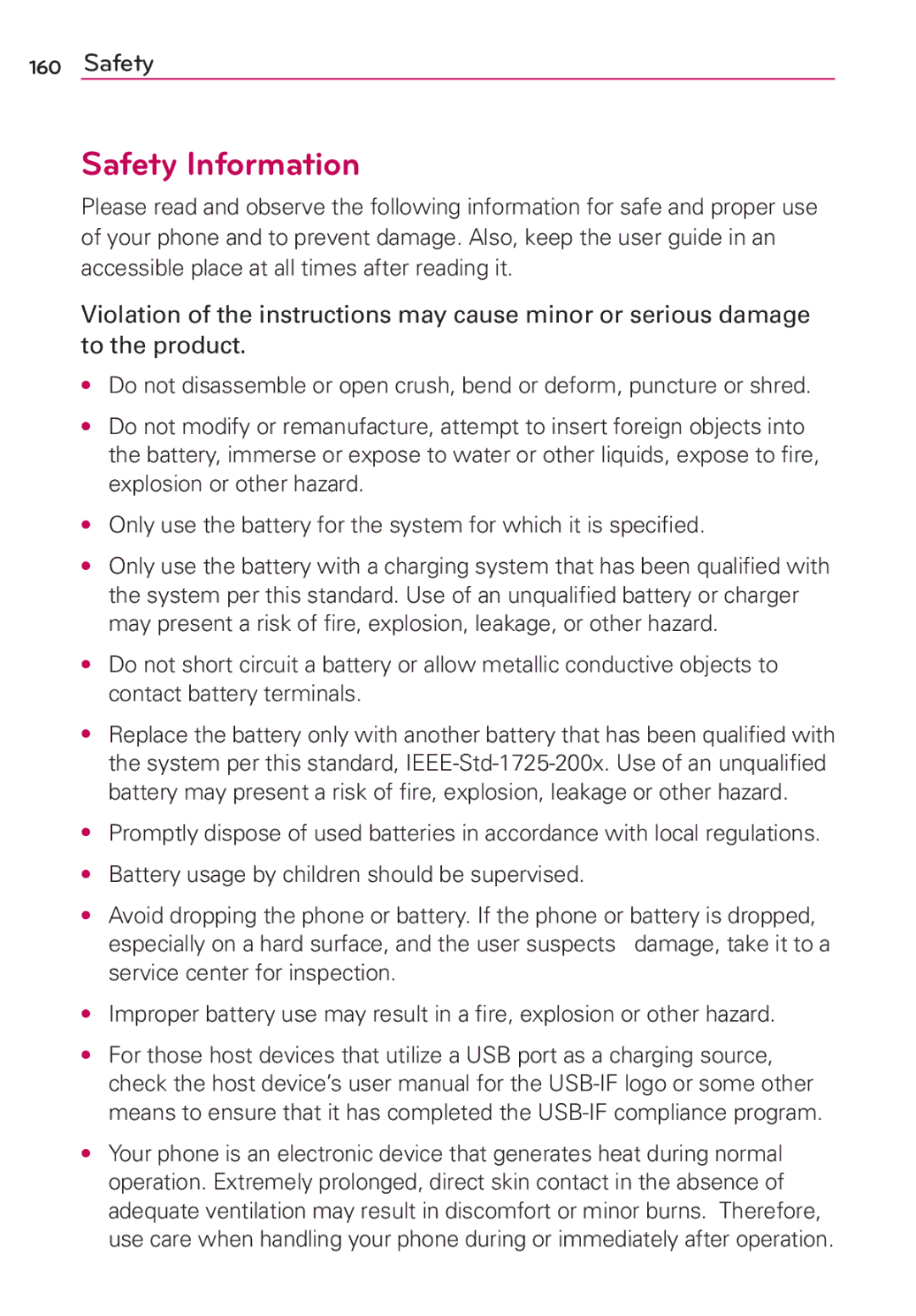 LG Electronics MS910 manual Safety Information 