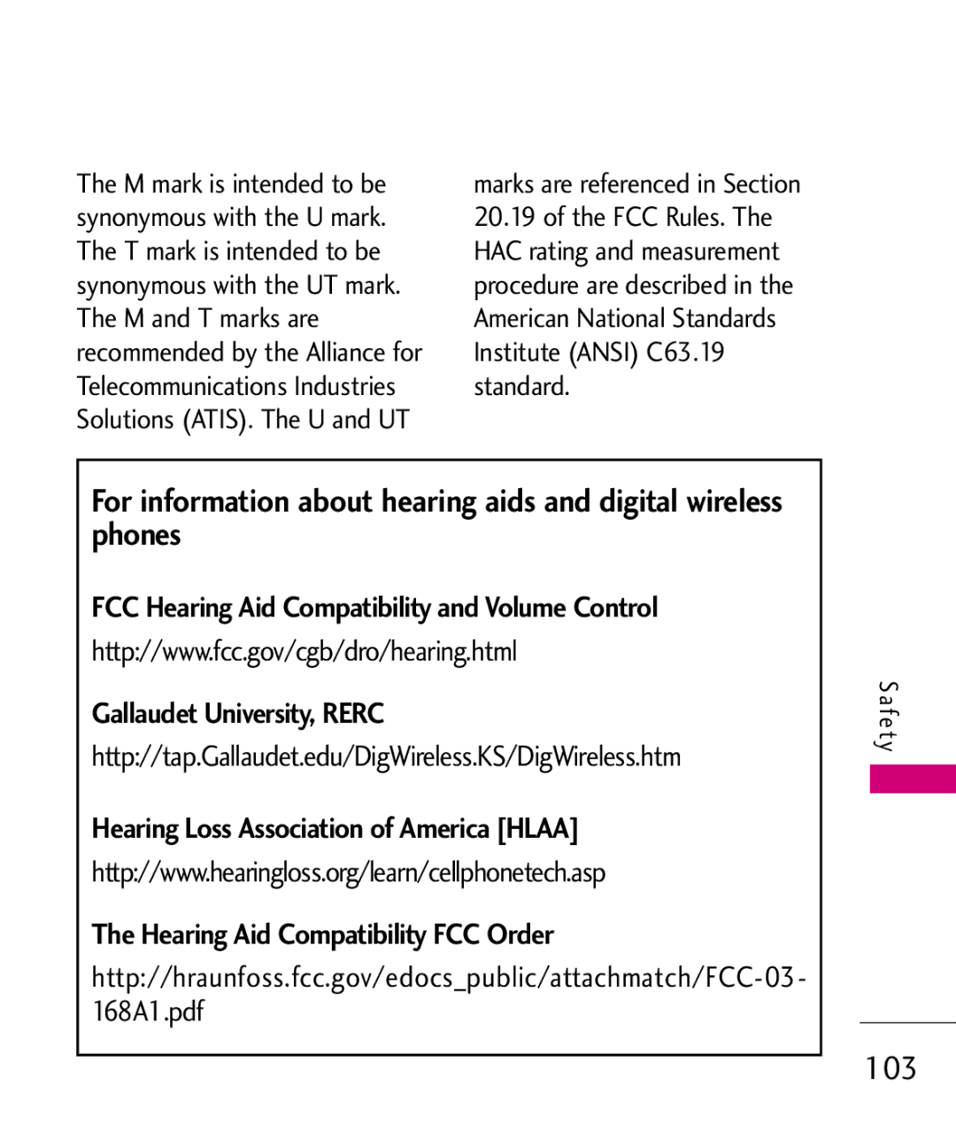 LG Electronics MT375 manual Marks are referenced in Section 