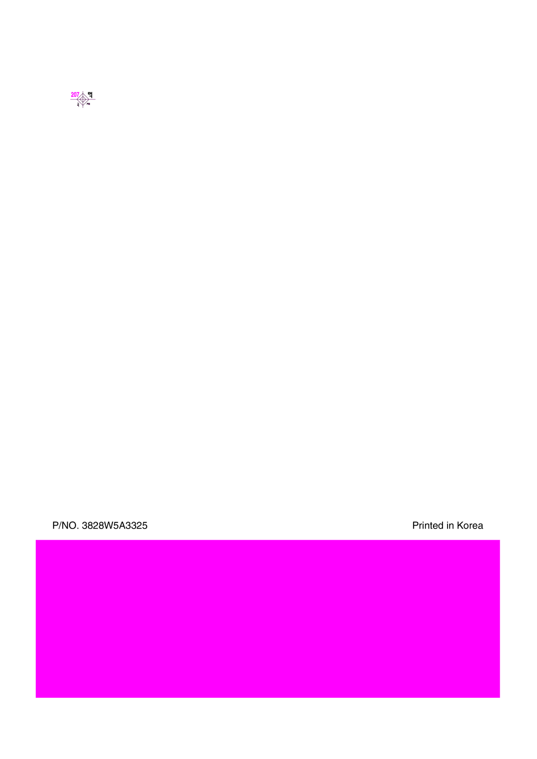 LG Electronics MV1615B, MV1615W owner manual No W5A3325 