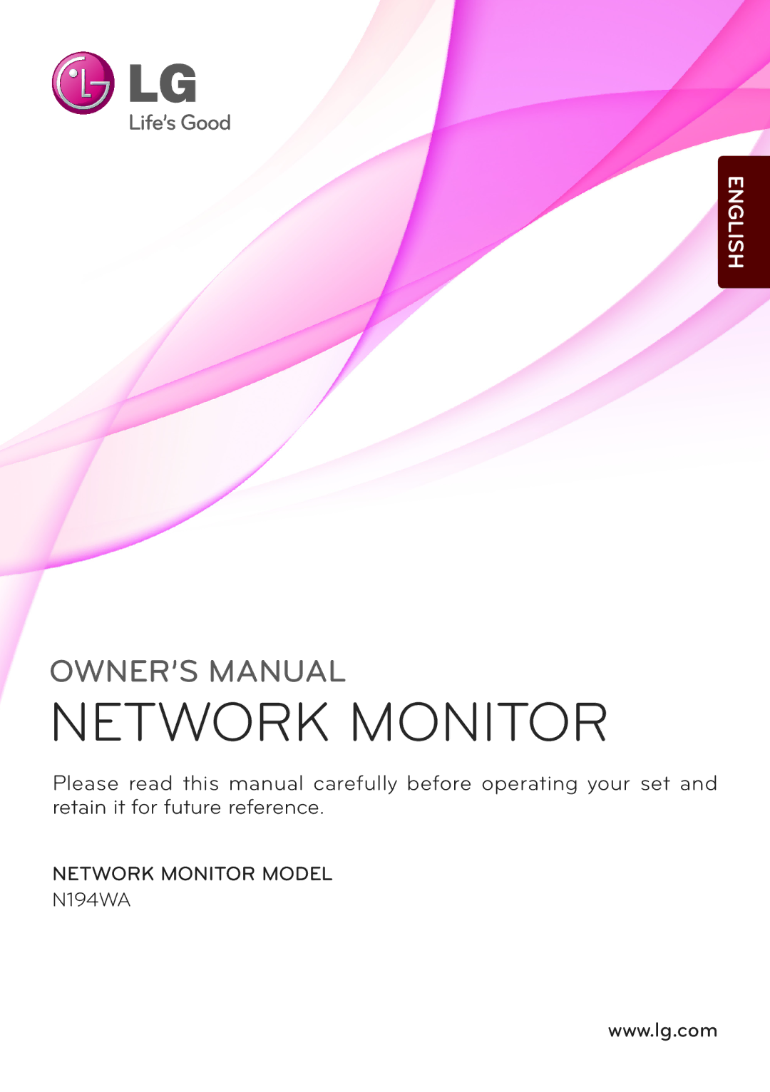 LG Electronics N194WA owner manual Network Monitor 