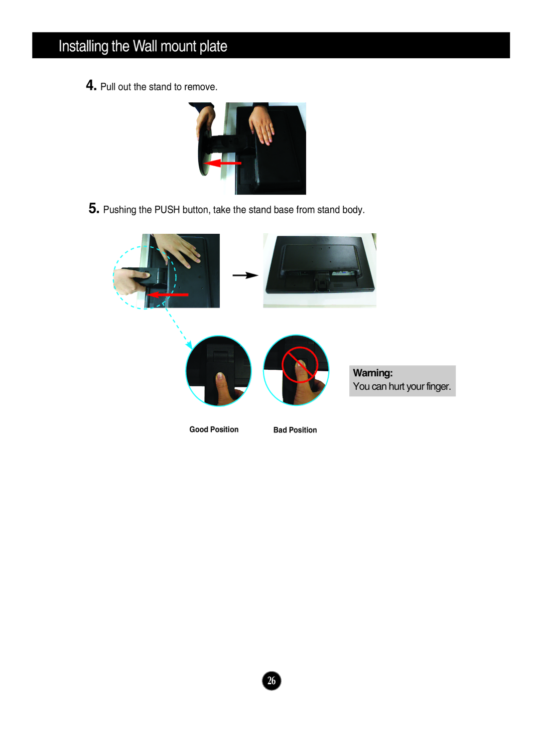 LG Electronics N194WA owner manual Good Position 