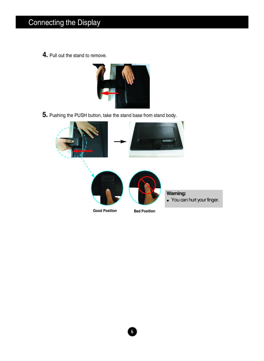 LG Electronics N194WA owner manual Good Position 