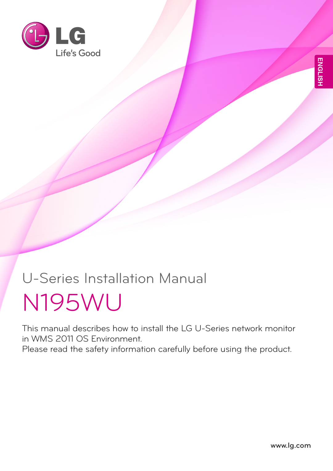 LG Electronics N195WU installation manual U-Series Installation Manual, English 