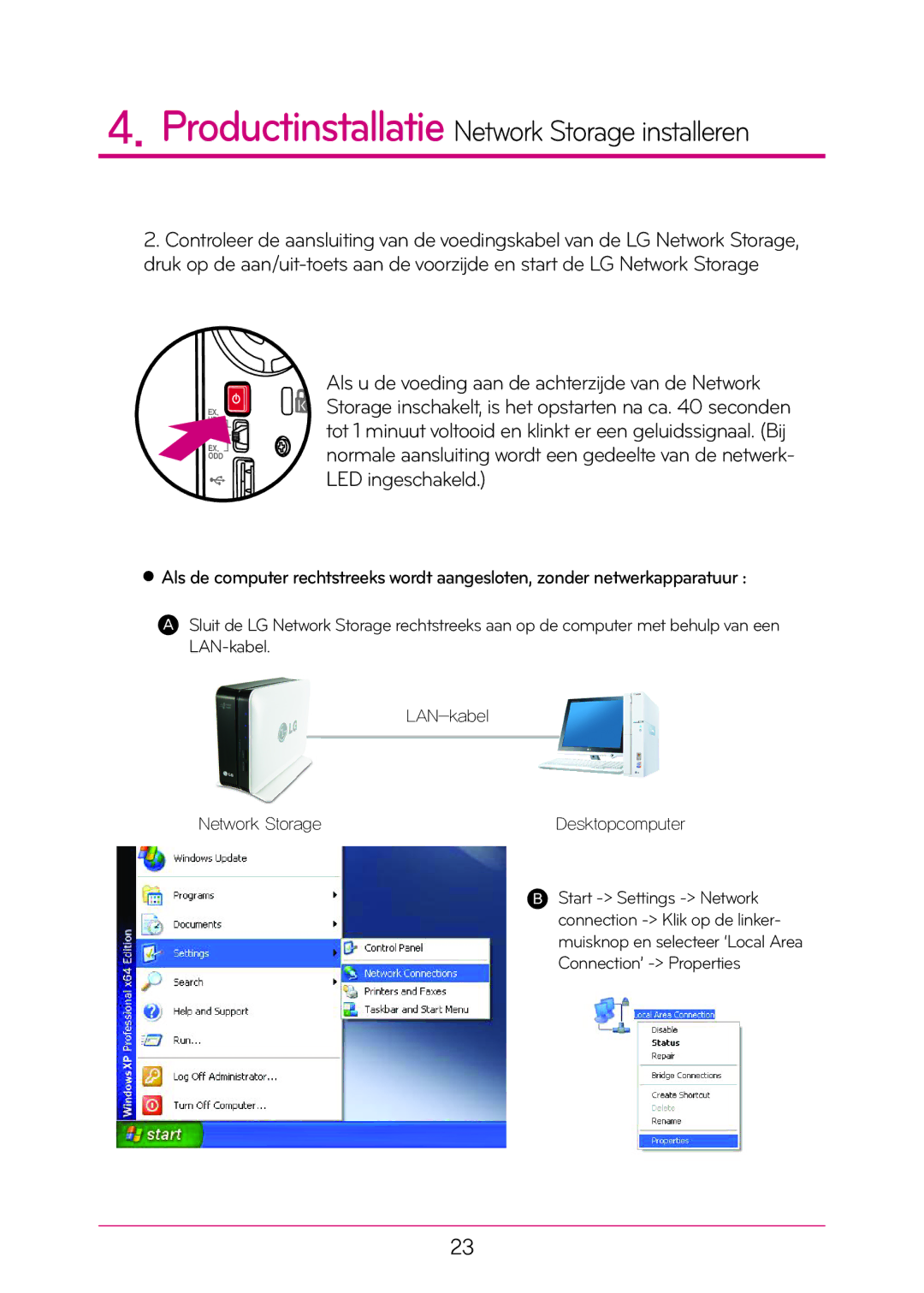 LG Electronics N1T1 manual Desktopcomputer 