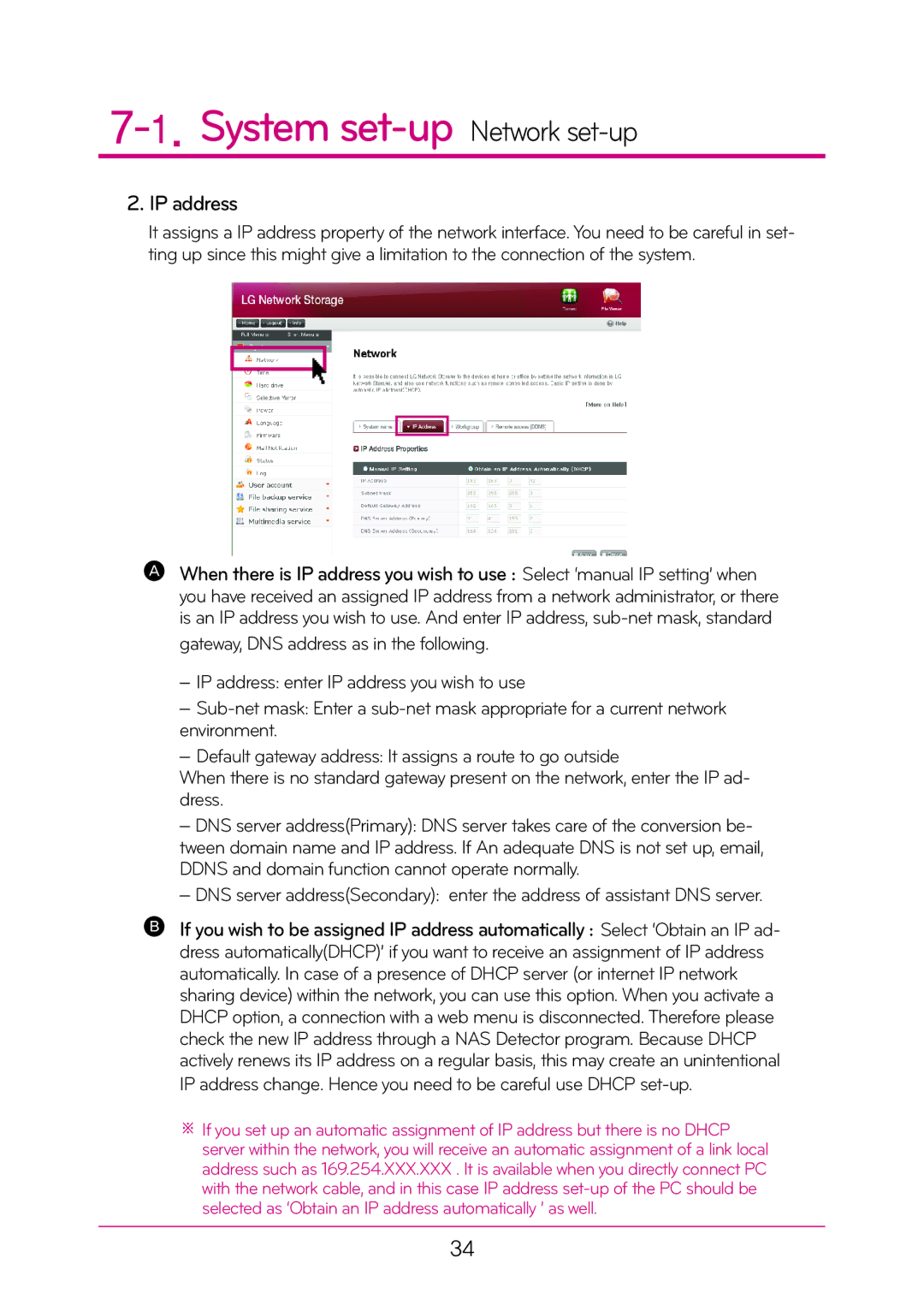 LG Electronics N2A2, N2T2 manual IP address 