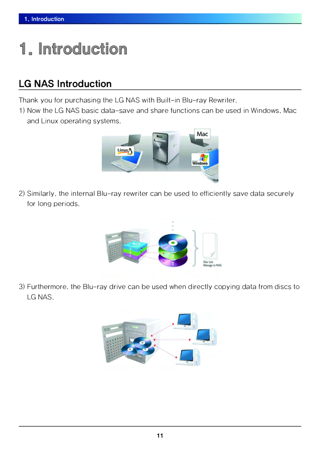 LG Electronics N4B1 manual LG NAS Introduction 