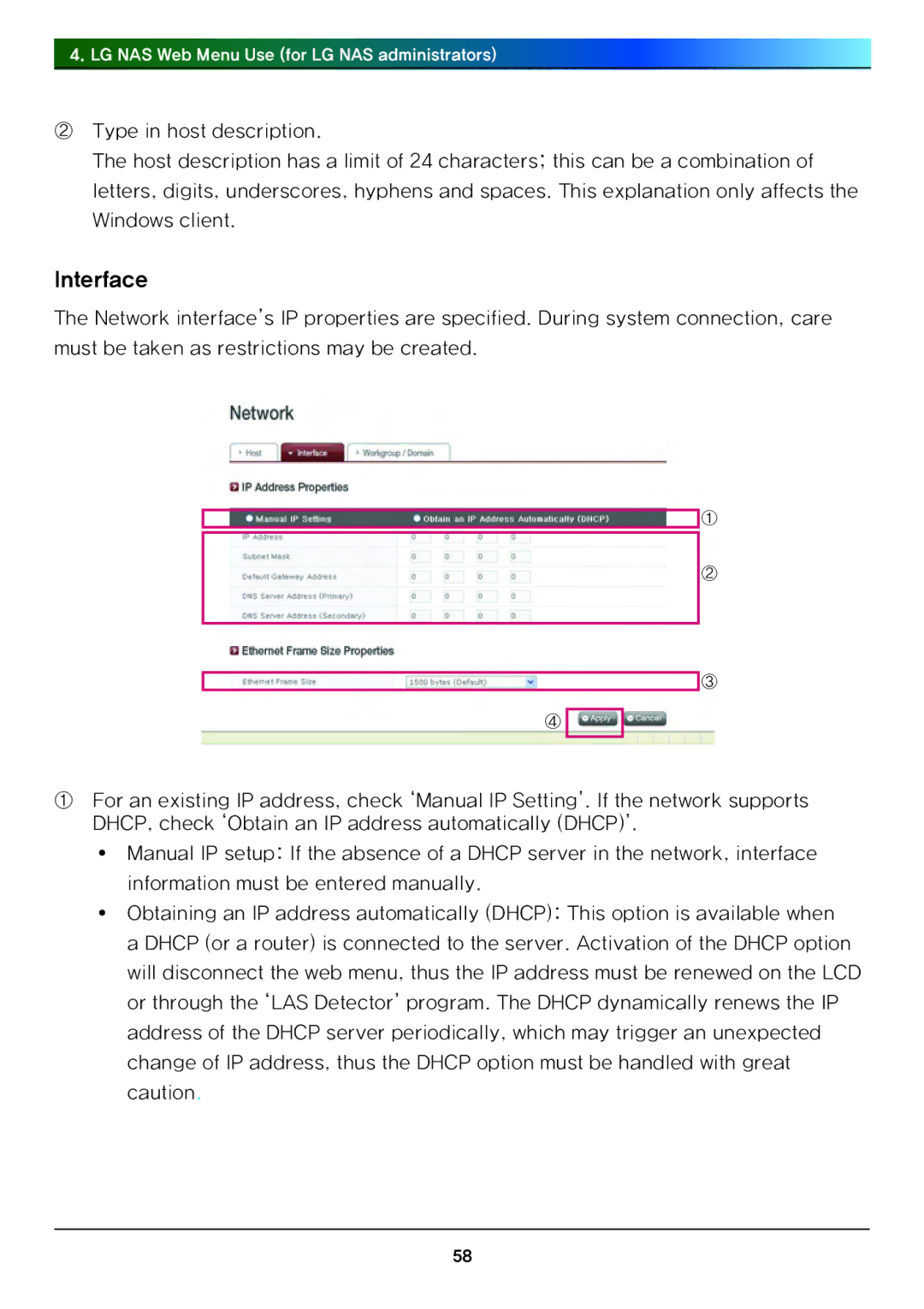 LG Electronics N4B1 manual Interface 