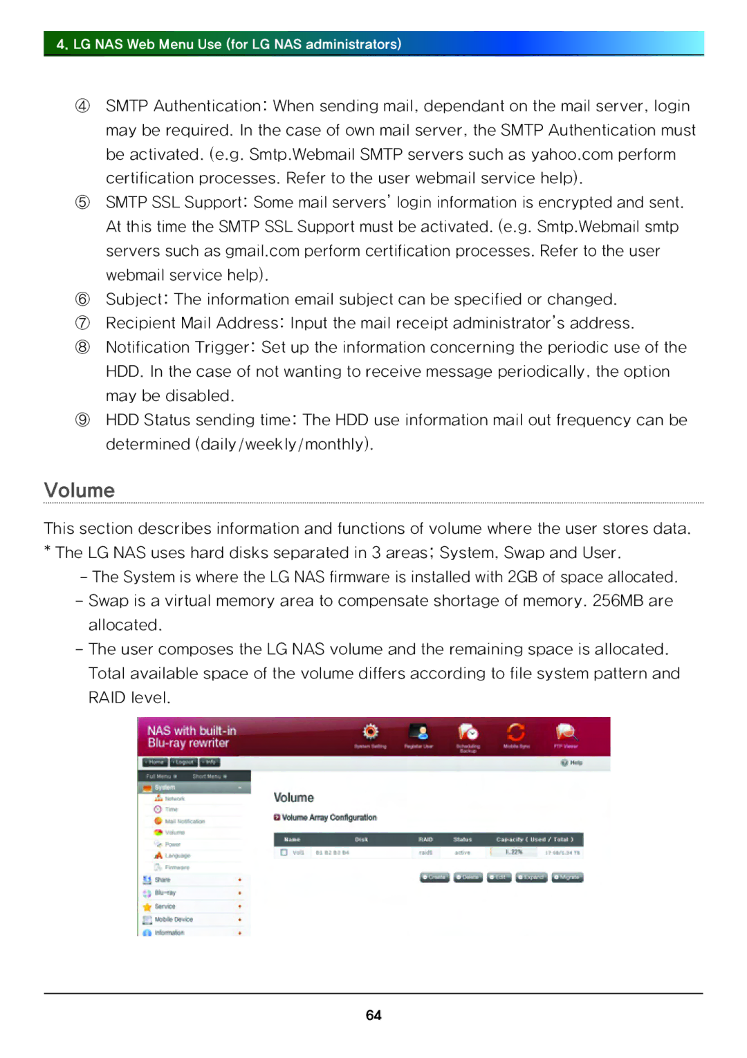 LG Electronics N4B1 manual Volume 