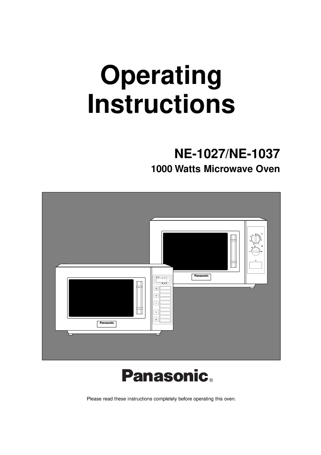 LG Electronics NE-1027, NE-1037 operating instructions Operating Instructions, Watts Microwave Oven 