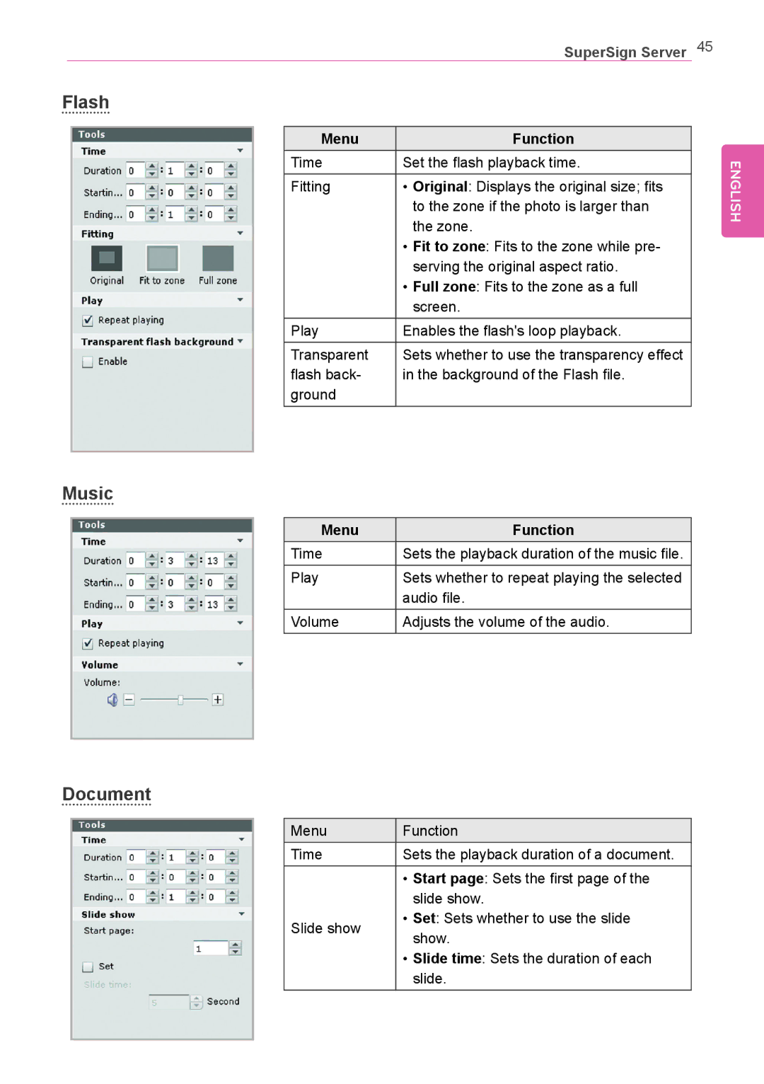 LG Electronics Not available owner manual Flash, Music Document 