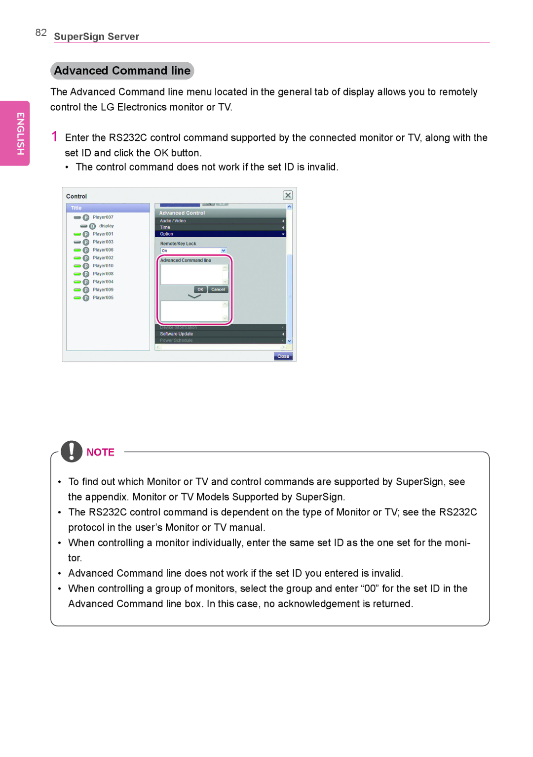 LG Electronics Not available owner manual Advanced Command line 