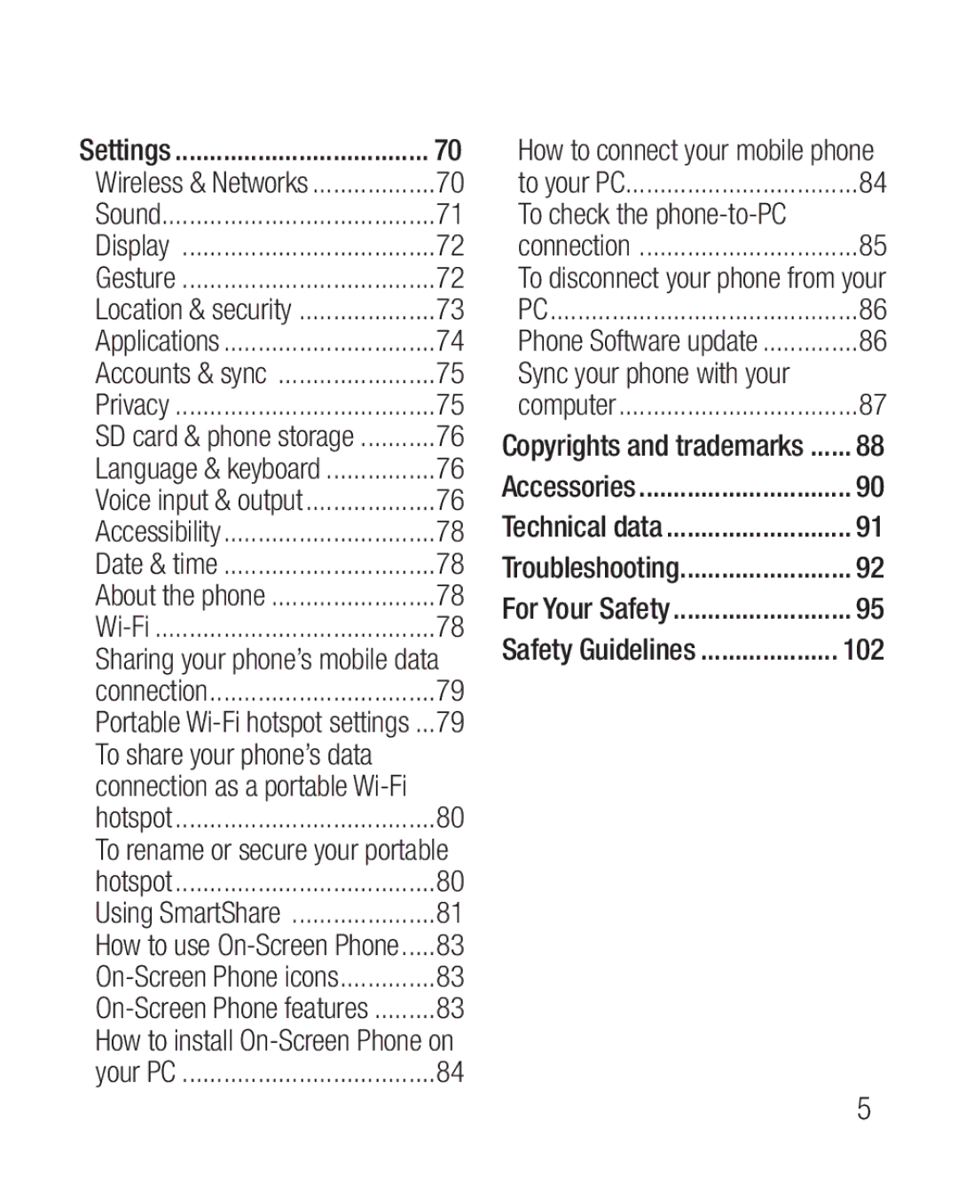 LG Electronics P925G manual 102 