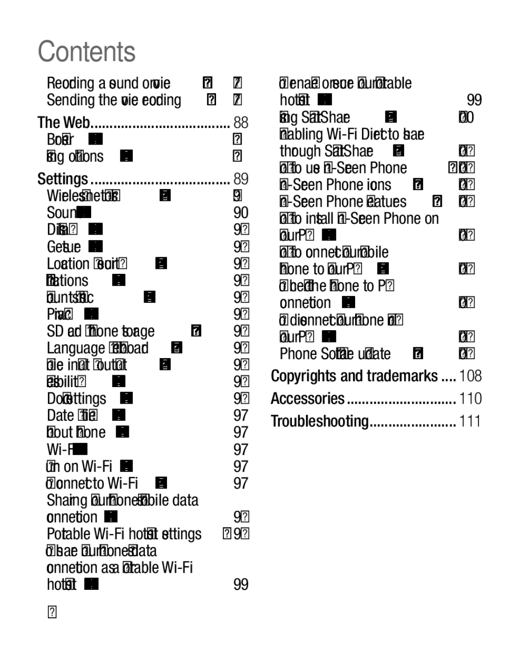 LG Electronics P970G manual Contents 