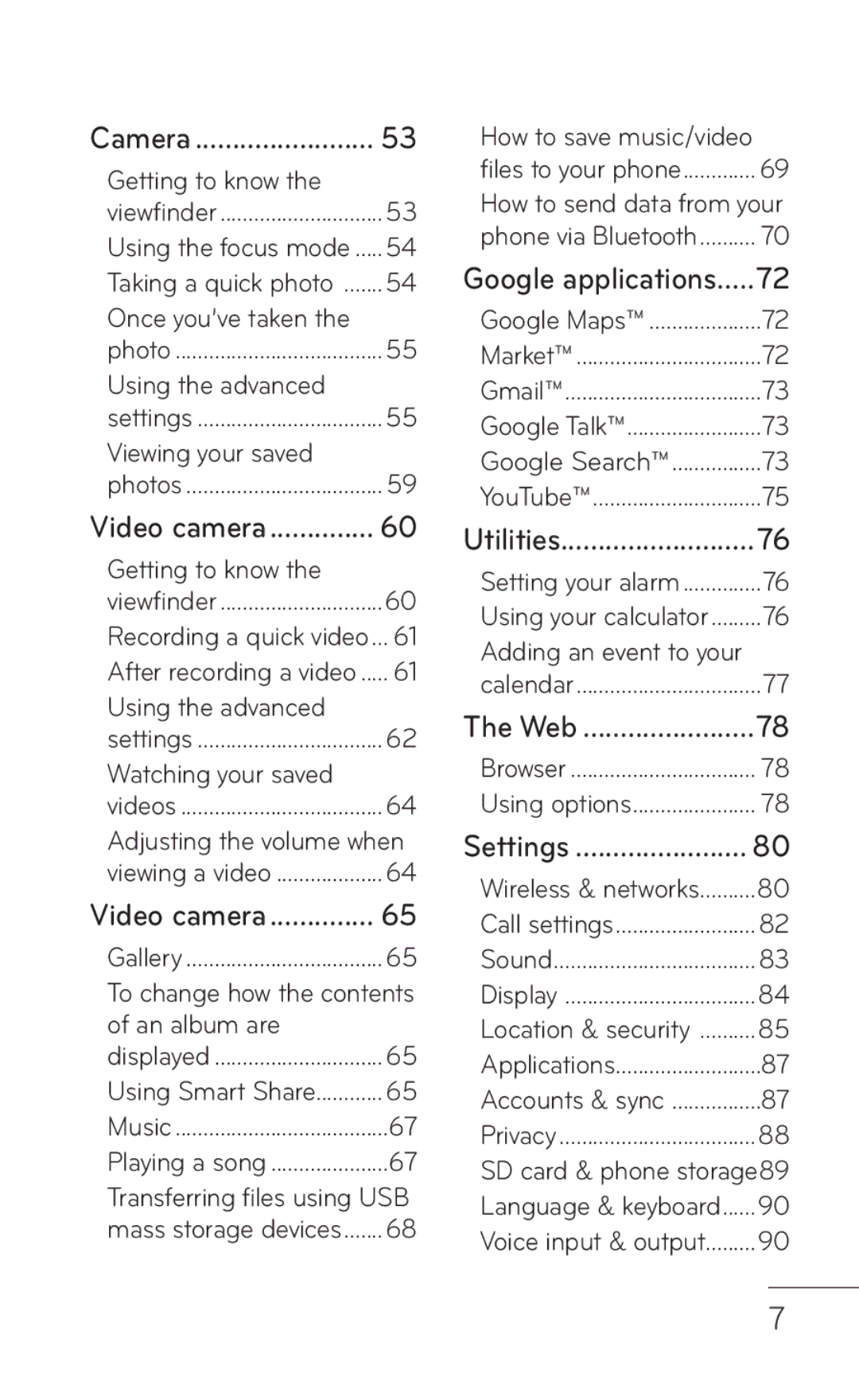 LG Electronics P999 manual Getting to know 