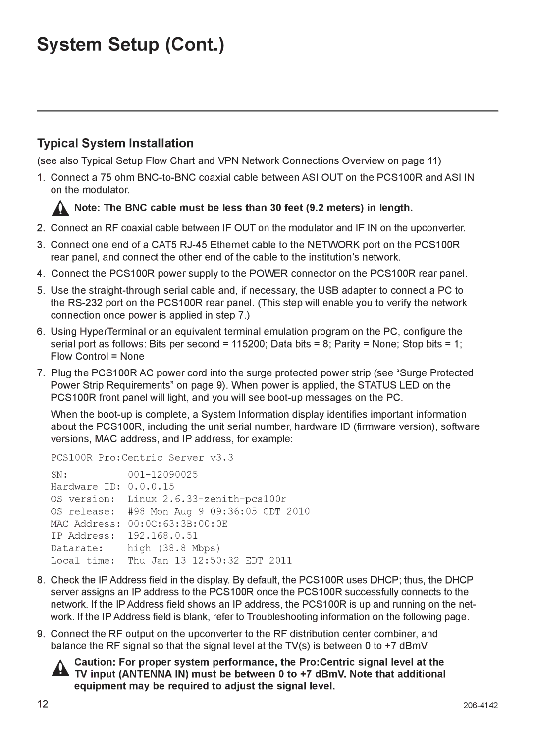 LG Electronics PCS100R setup guide Typical System Installation 