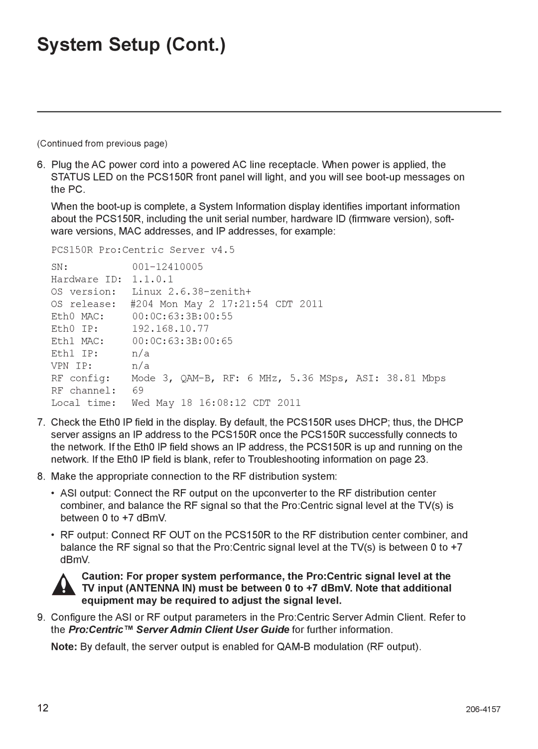 LG Electronics PCS150R setup guide From previous 