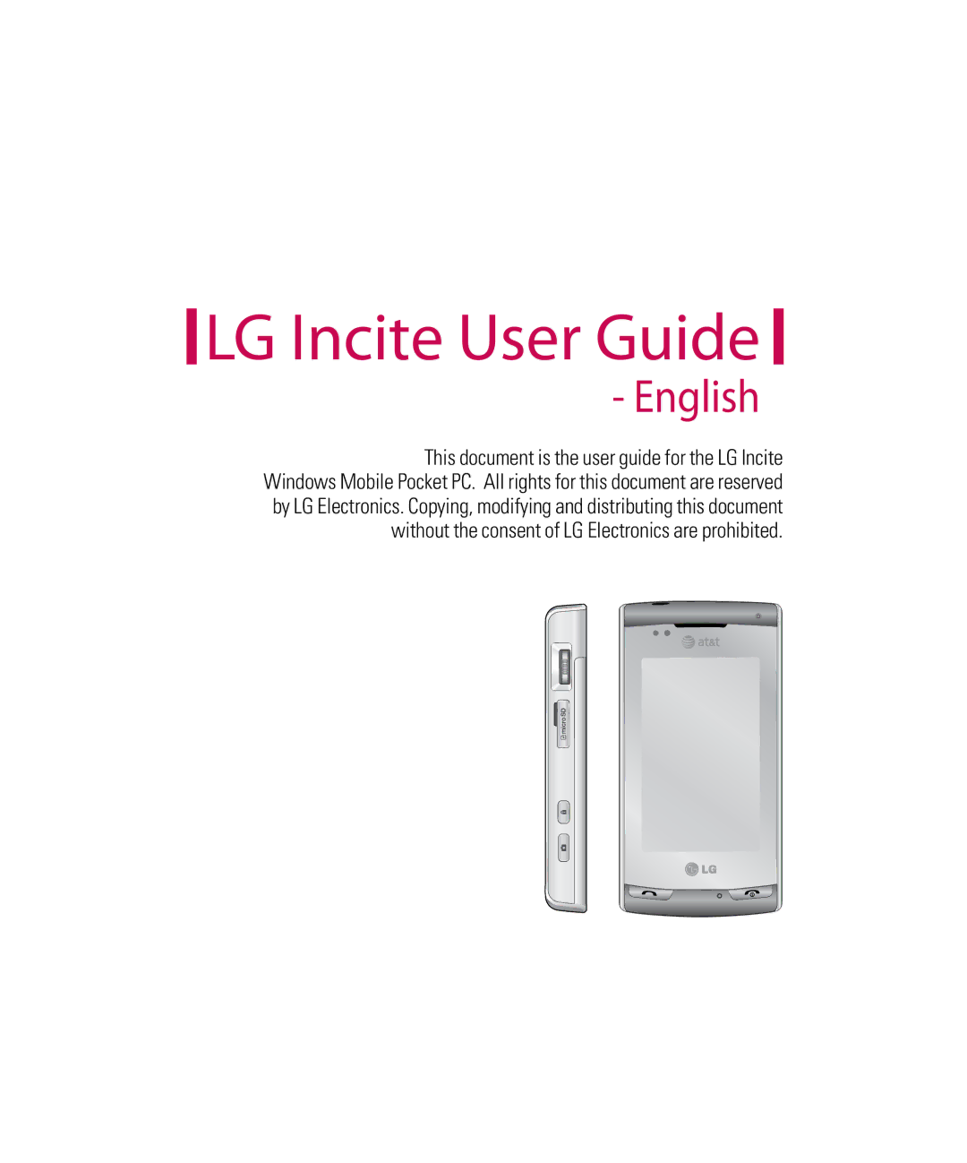 LG Electronics PDA manual LG Incite User Guide 