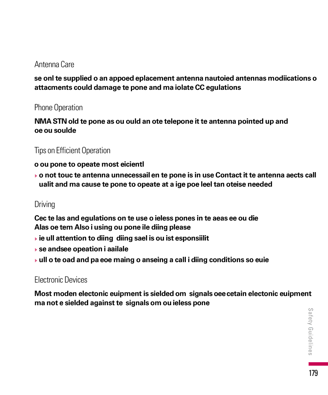 LG Electronics PDA manual 179, For your phone to operate most efficiently 