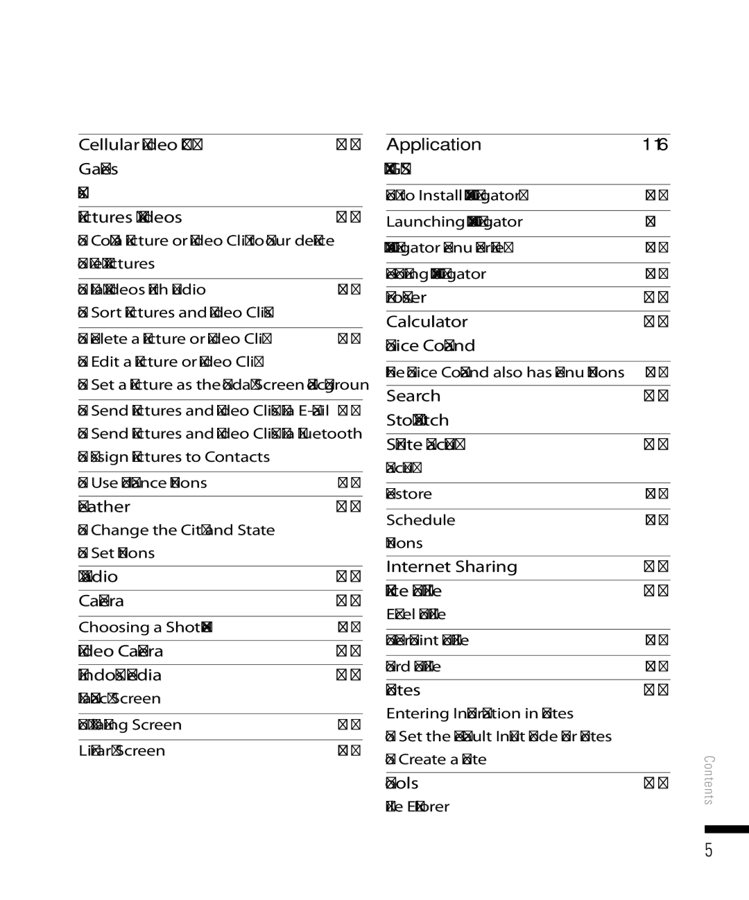 LG Electronics PDA manual Application 116 