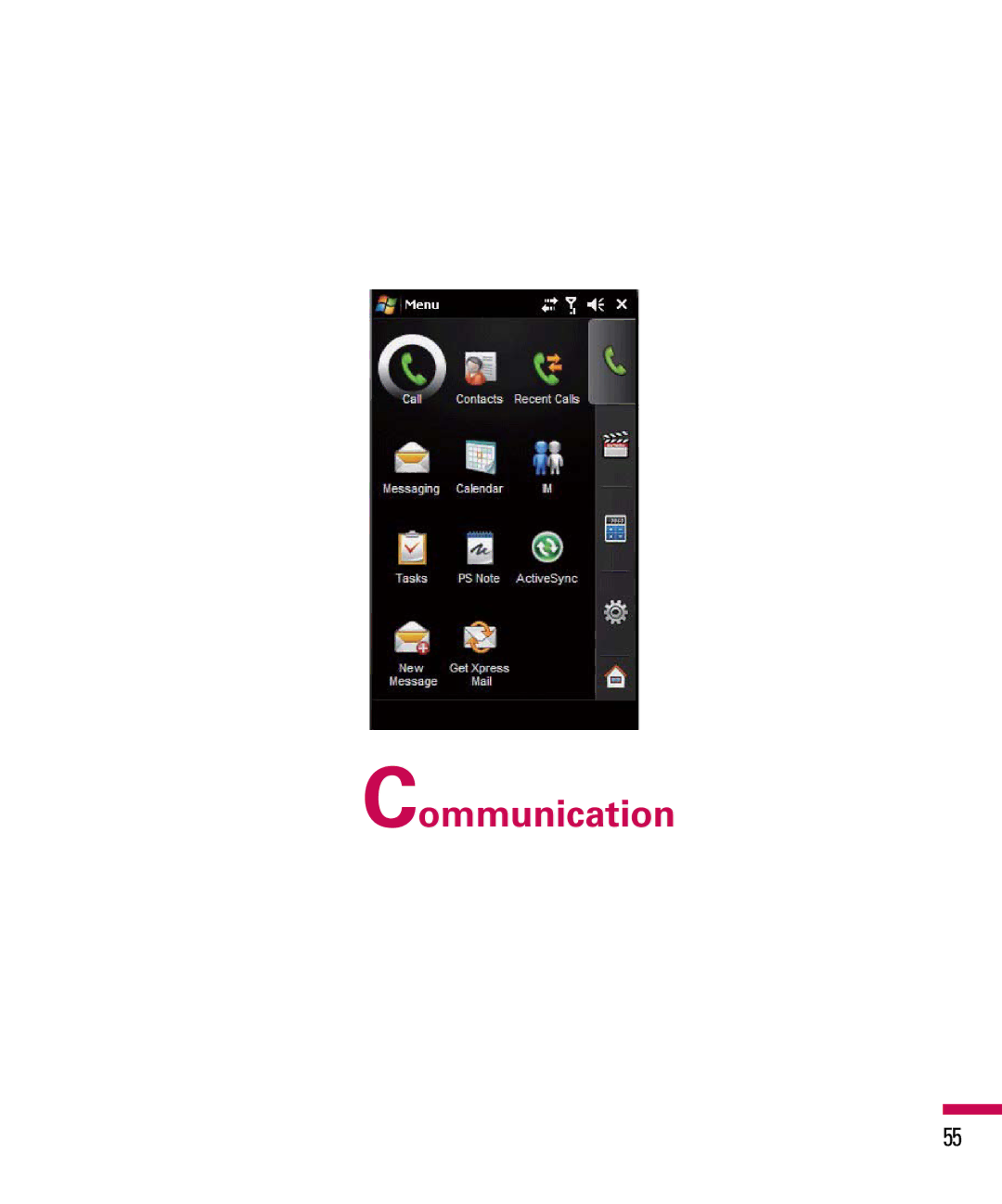 LG Electronics PDA manual Communication 