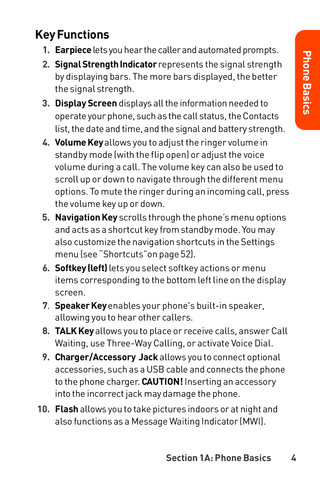 LG Electronics Phone manual Key Functions 