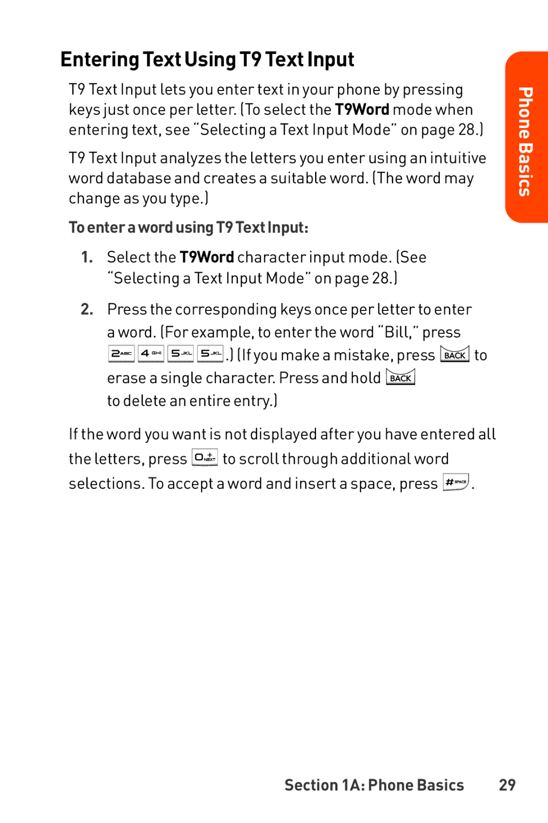 LG Electronics Phone manual Entering Text Using T9 Text Input, ToenterawordusingT9TextInput 