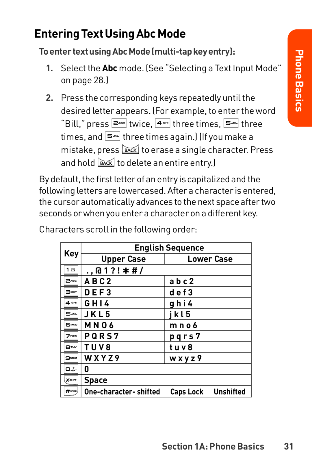 LG Electronics Phone manual Entering Text Using Abc Mode, ToentertextusingAbcModemulti-tapkeyentry 