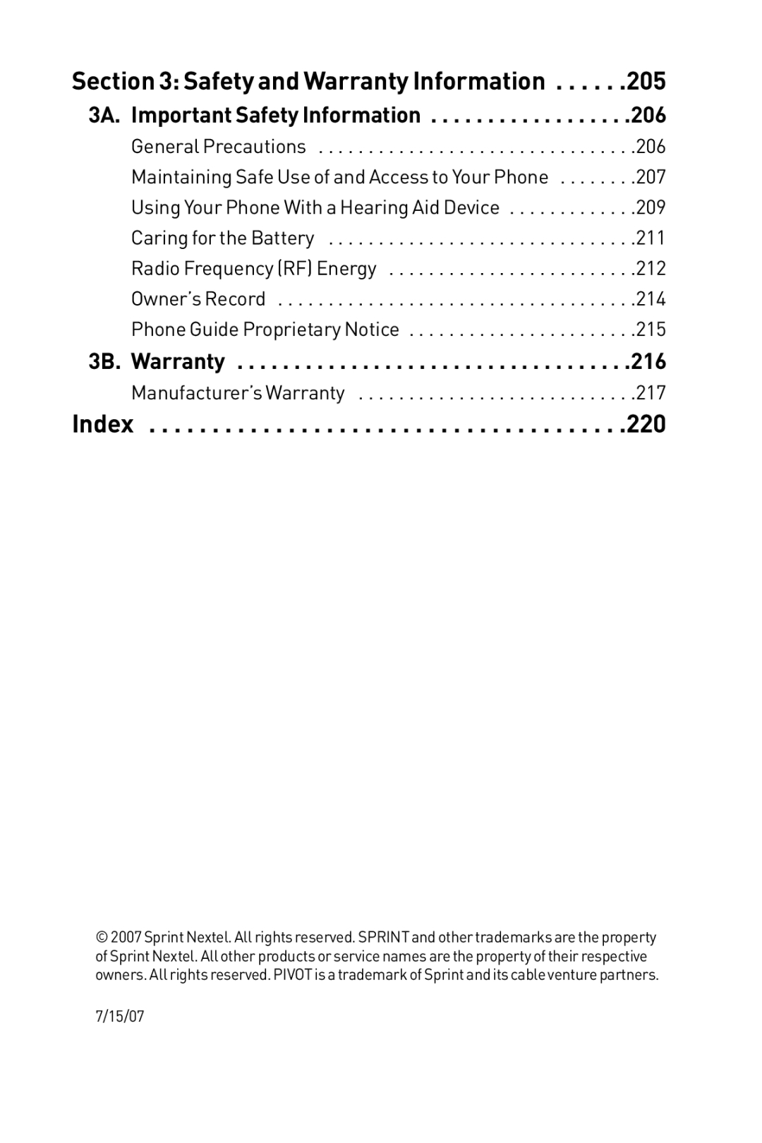 LG Electronics Phone manual Safety and Warranty Information, 3A. Important Safety Information, 3B. Warranty 