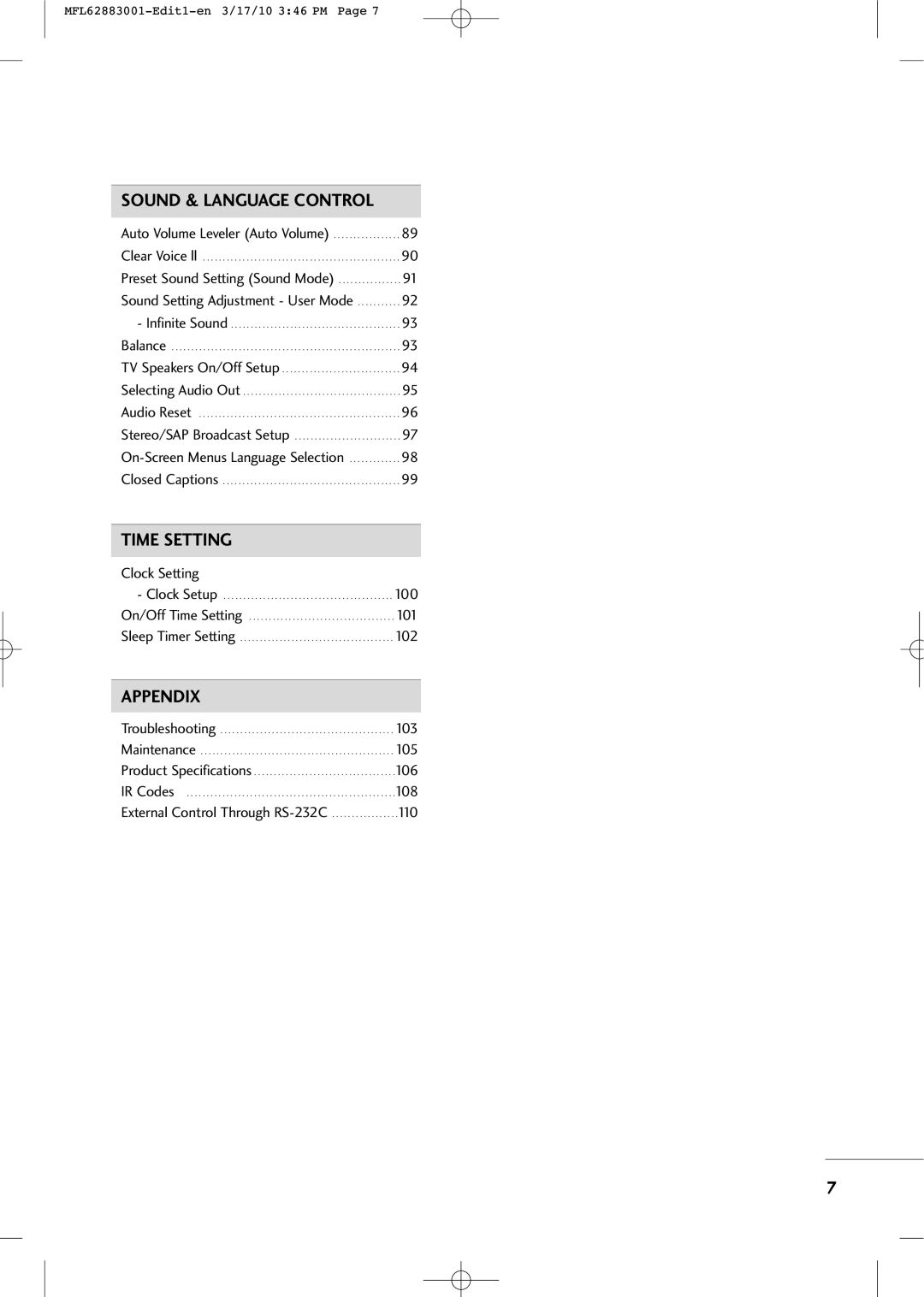 LG Electronics PJ250R manual Time Setting 