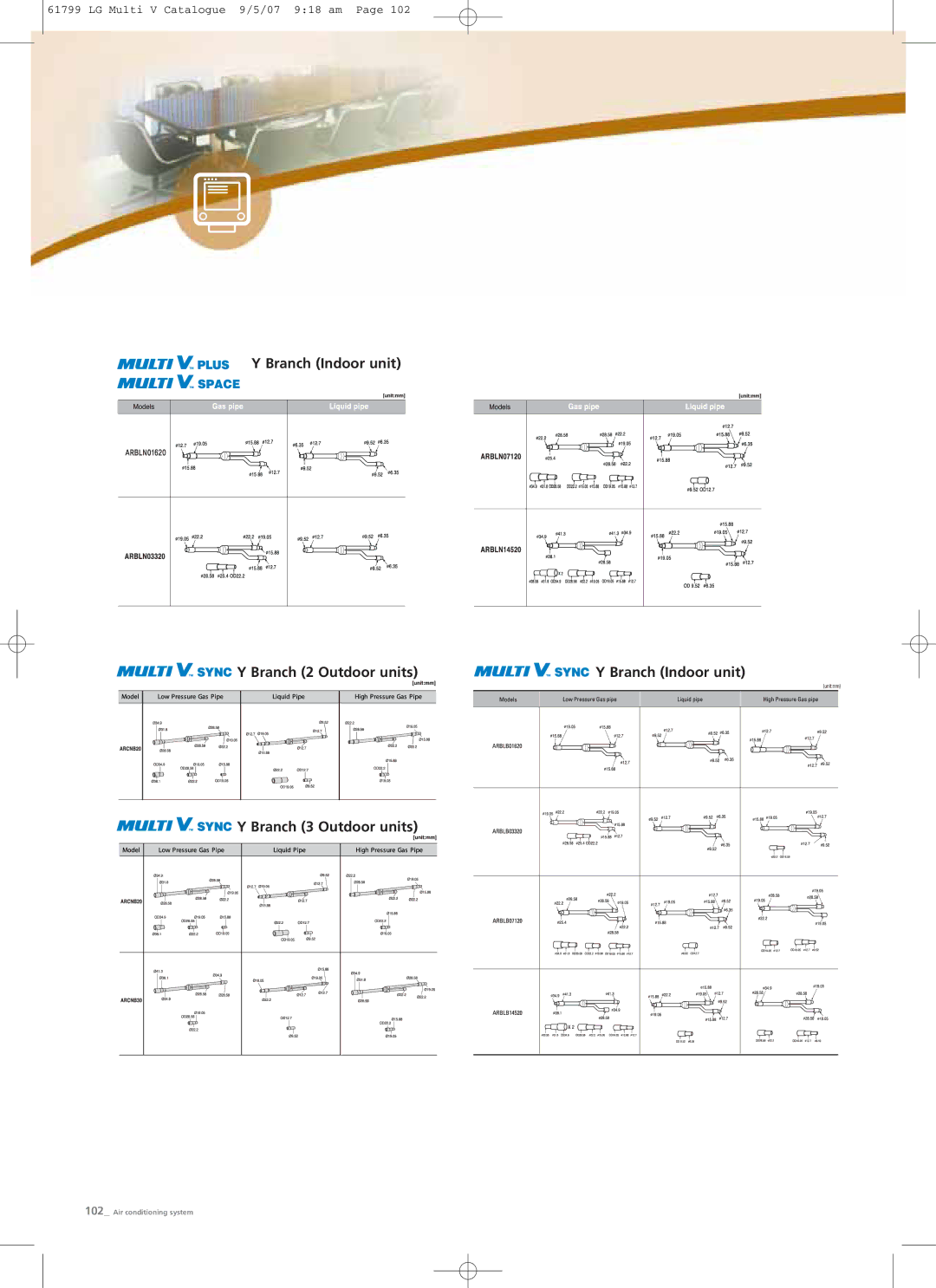 LG Electronics PRHR040 manual LG Multi V Catalogue 9/5/07 918 am 