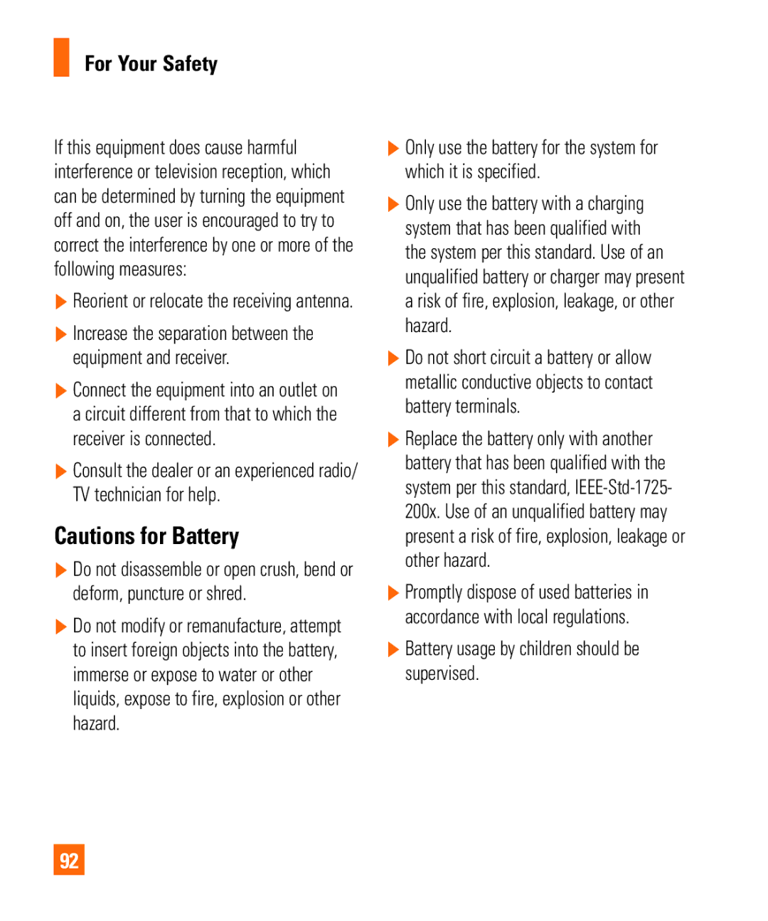 LG Electronics Quantum manual For Your Safety 