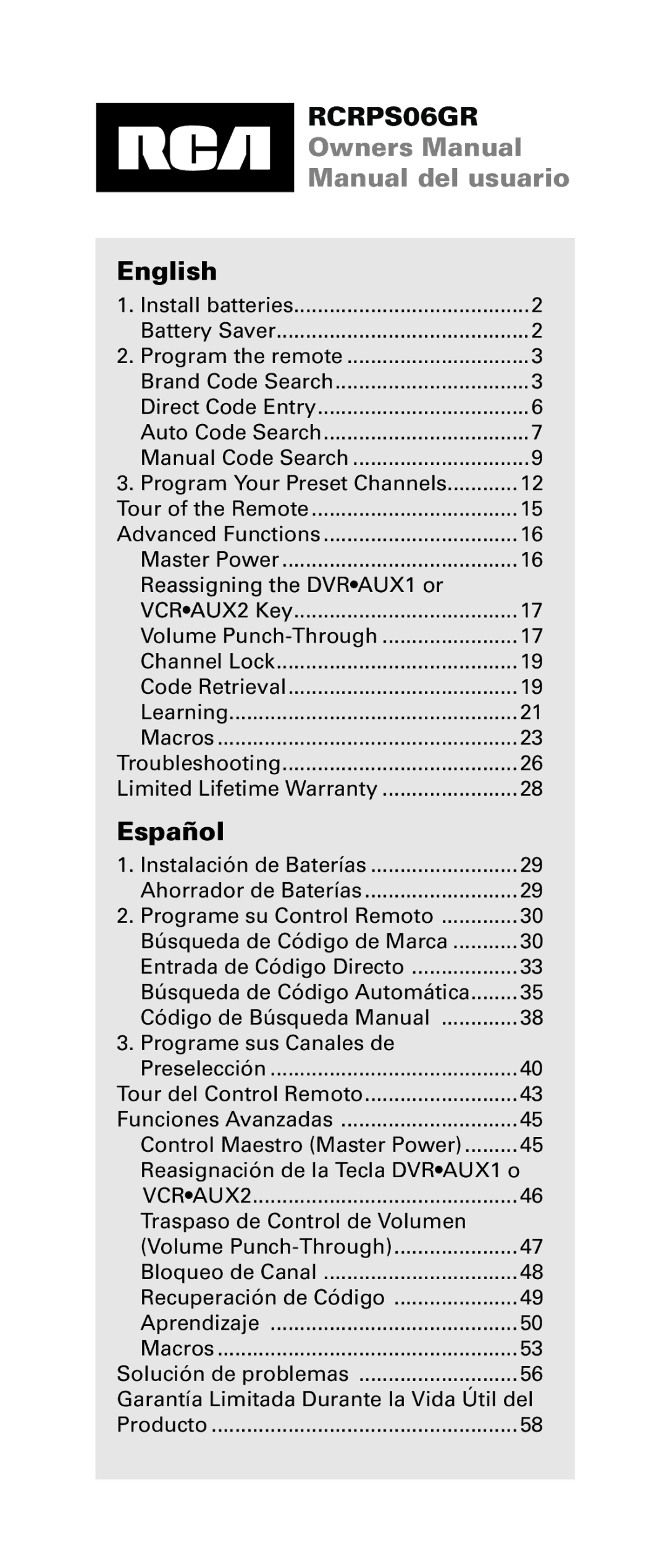 LG Electronics RCRPS06GR owner manual 