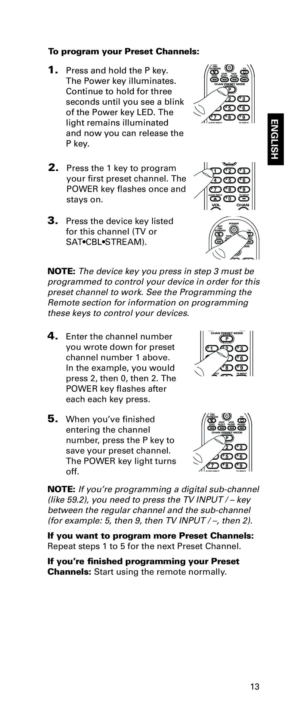 LG Electronics RCRPS06GR owner manual To program your Preset Channels, If you want to program more Preset Channels 