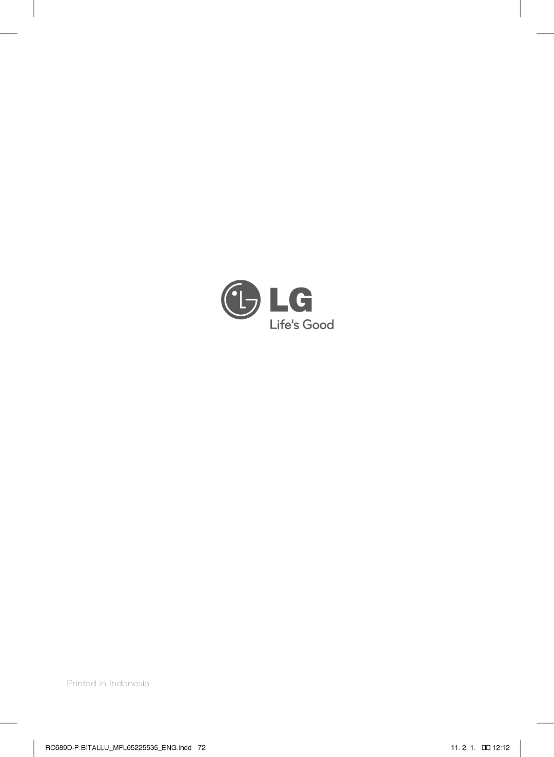 LG Electronics RCT689H owner manual RC689D-P.BITALLUMFL65225535ENG.indd 