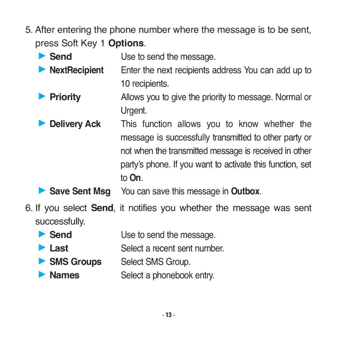 LG Electronics RD2530 manual Send 