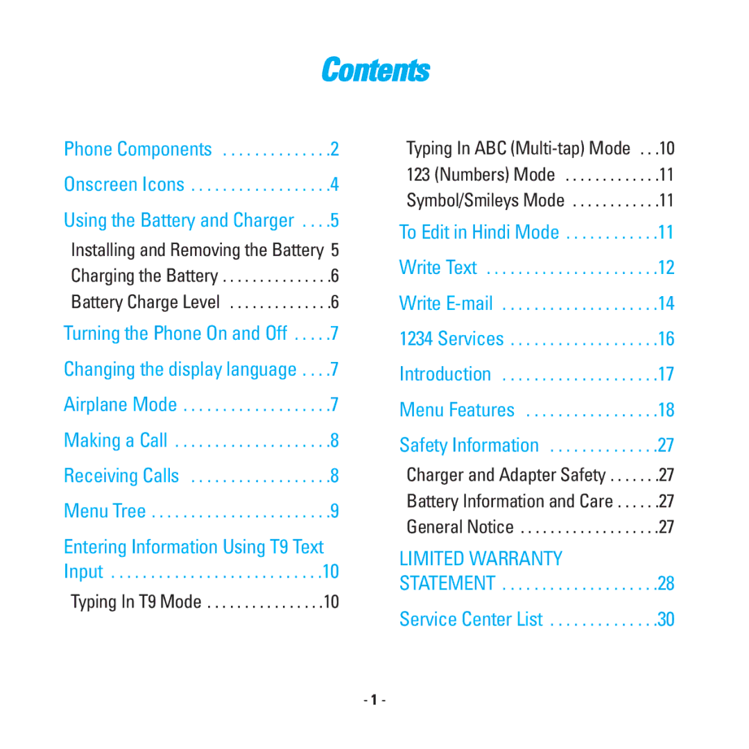 LG Electronics RD2530 manual Contents 