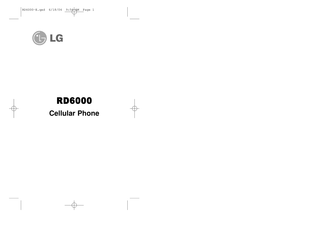 LG Electronics RD6000 manual 