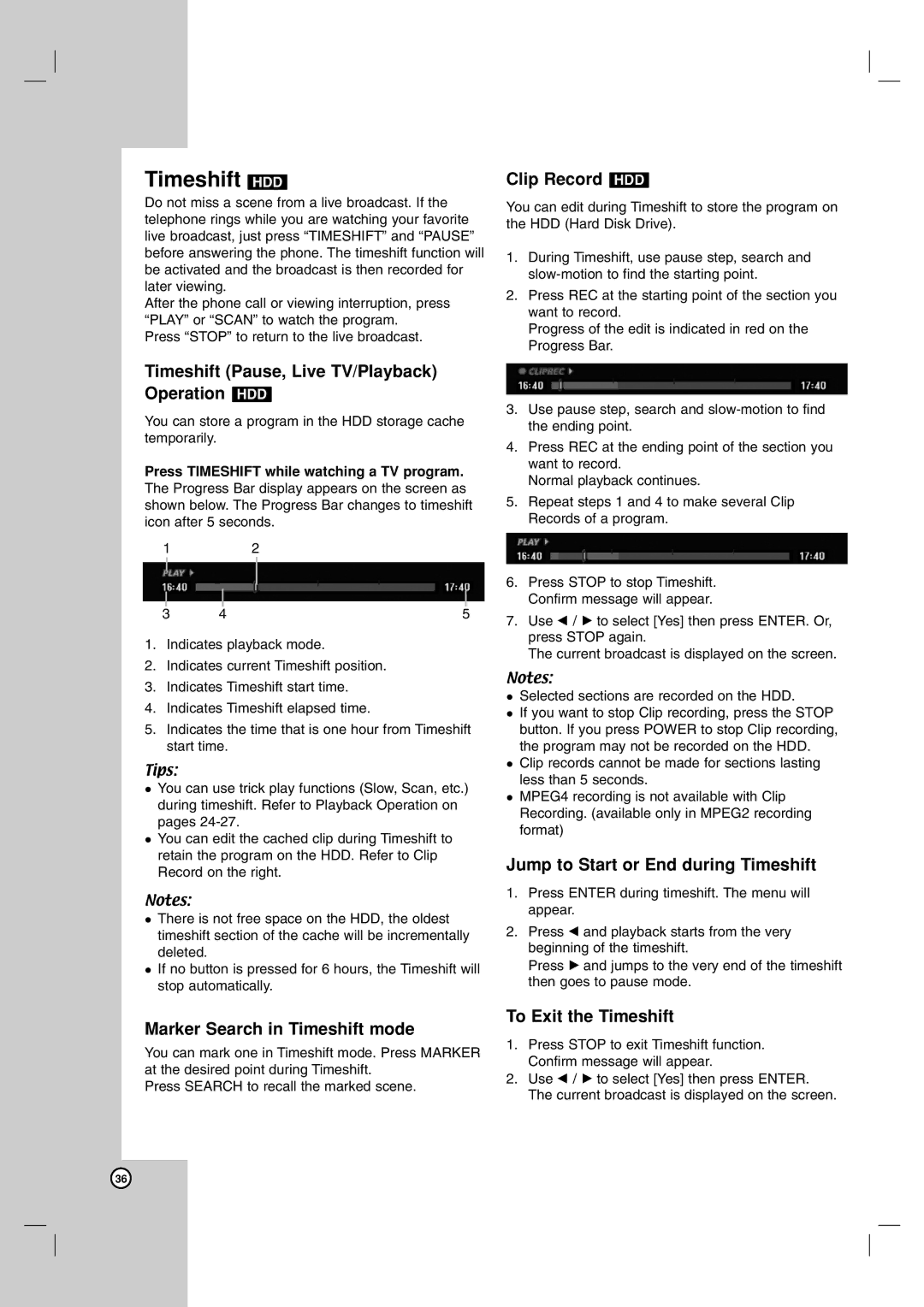 LG Electronics RH188HS, RH199HS, RH200MHS, RH199S, RH188S owner manual Timeshift HDD 