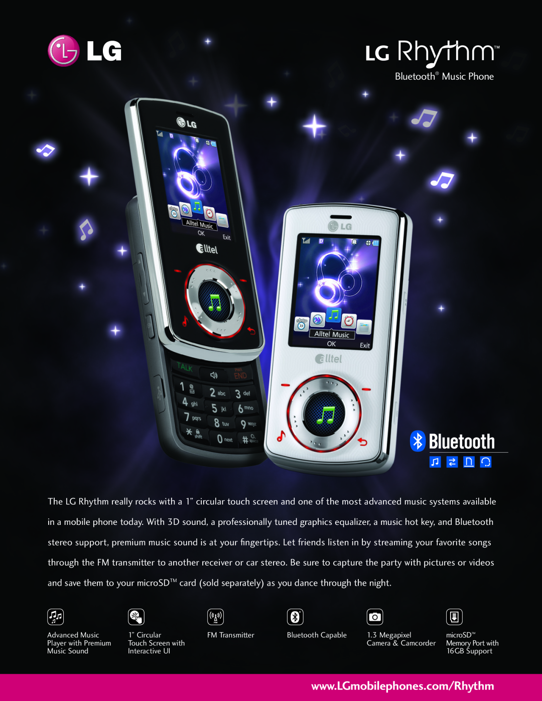 LG Electronics Rhythm manual Bluetooth Music Phone 